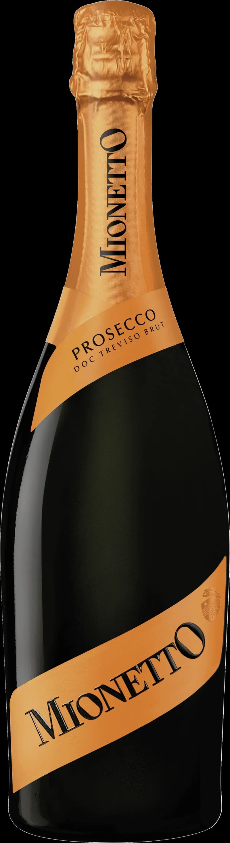 Flaska Mionetto mousserande vin på bordet.