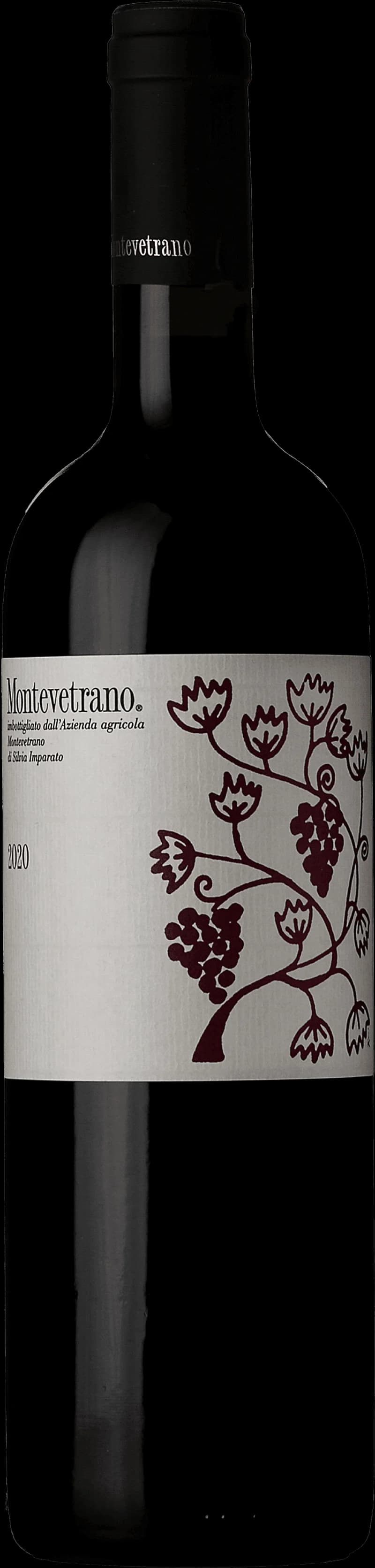 Flaska av rött vin från Montevetrano