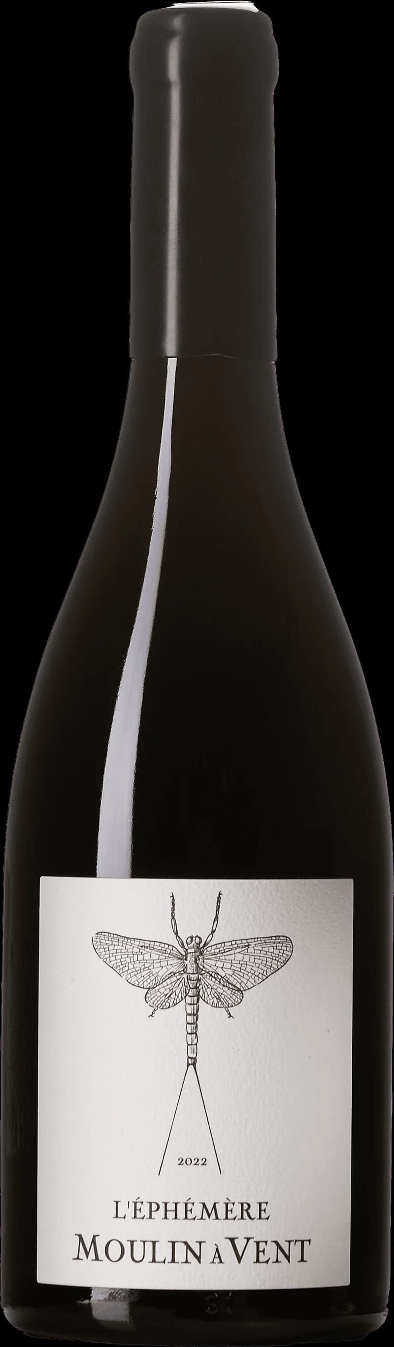 Flaska av rött vin Moulin-à-Vent L'Éphémère från Beaujolais