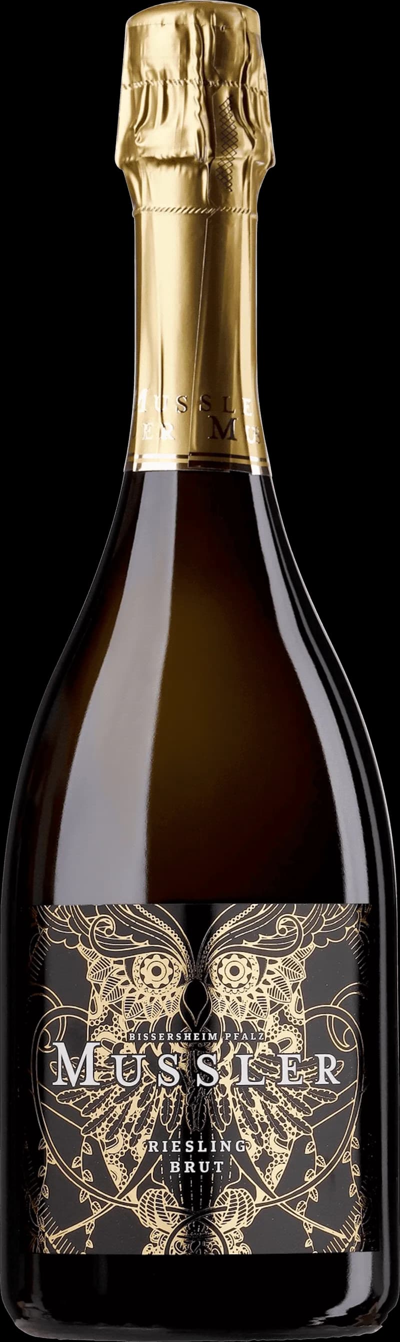 Flaska och glas med mousserande vin från Mussler.