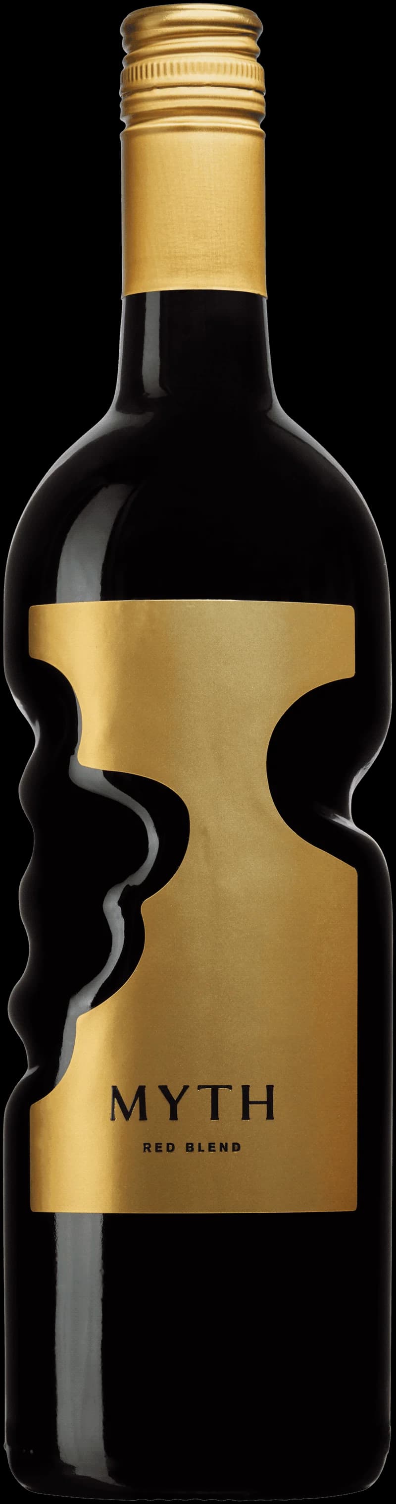 Flaska av rött vin från Myth