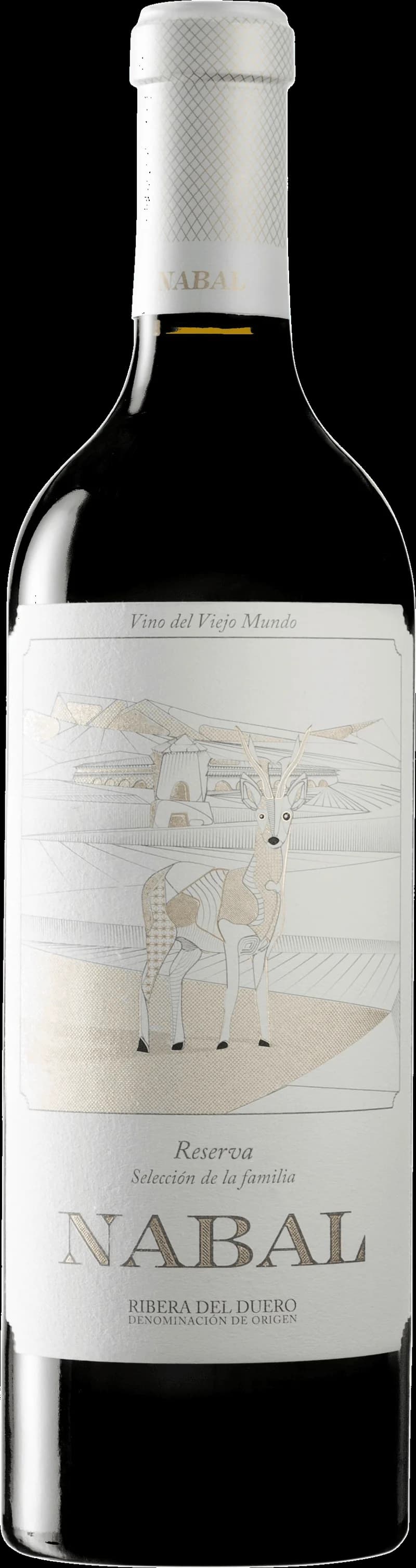 Flaska av rött vin Nabal Reserva på en bordsservering.