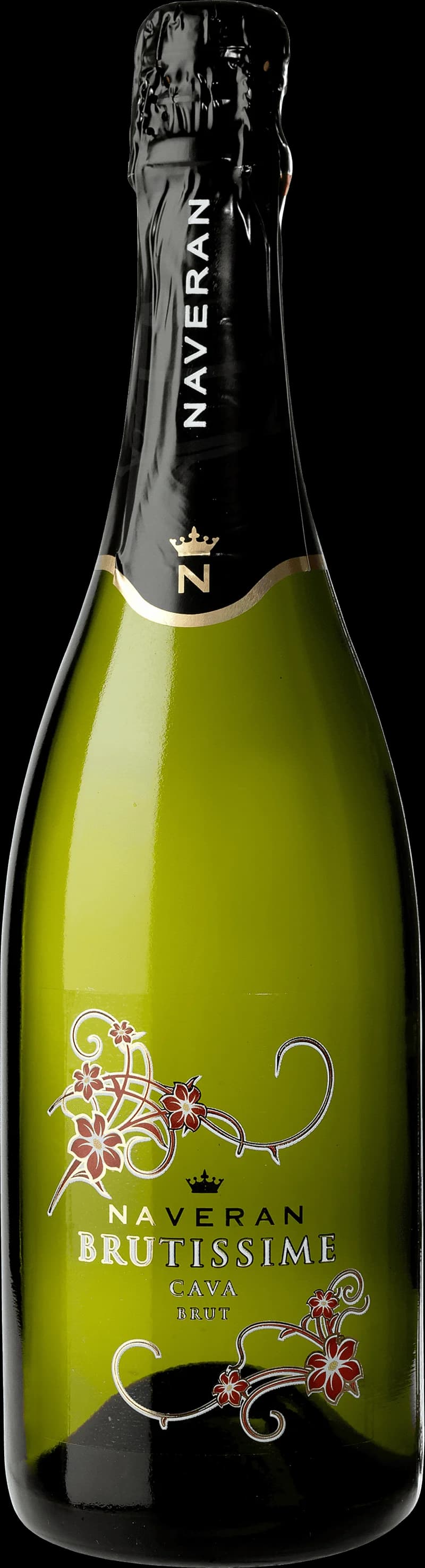 Näveran mousserande vin i ett glas med bubblor