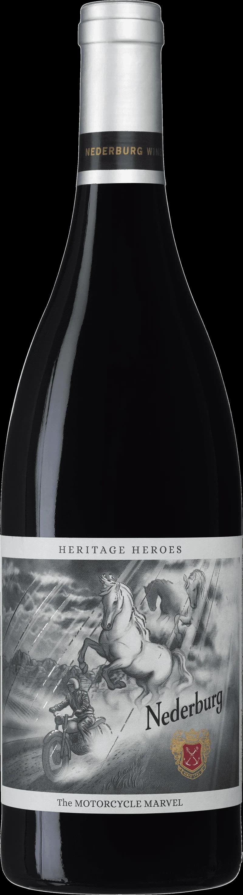 Flaska med rött vin från Nederburg