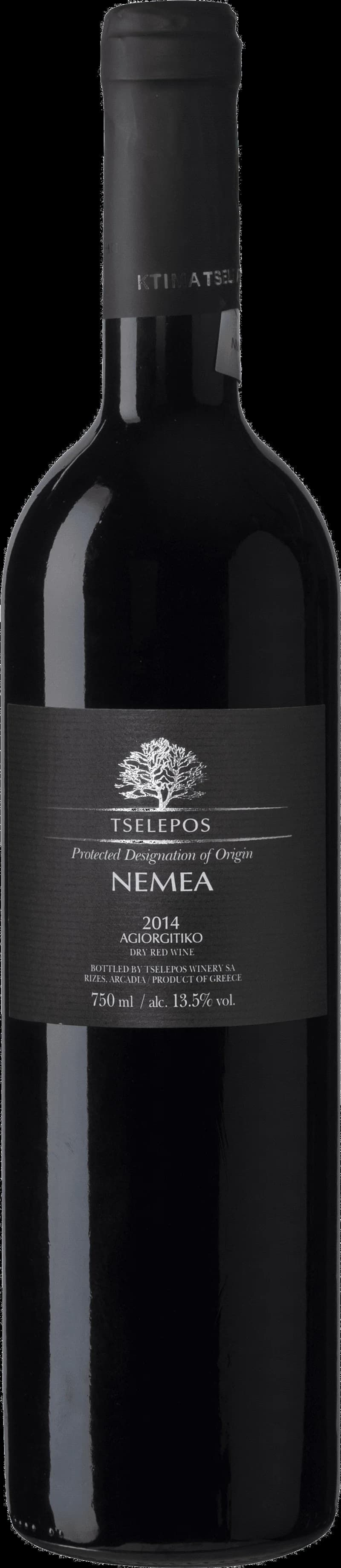 Flaska av rött vin från Nemea Driopi