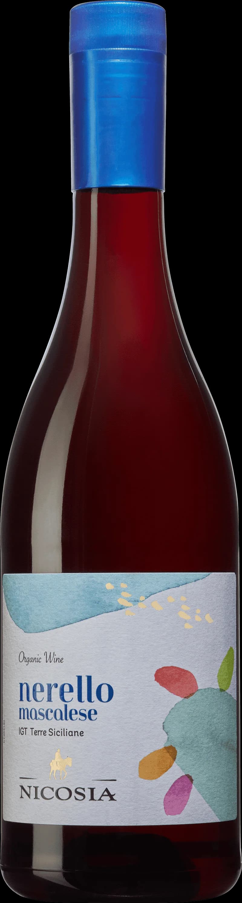 Ett glas rött vin av druvan Nerello Mascalese från Sicilien.