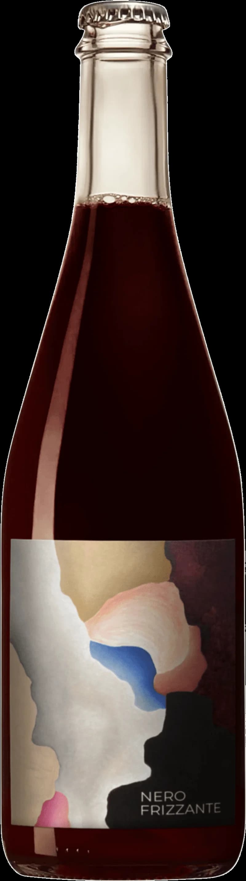 Flaska med rött mousserande vin Nero Frizzante