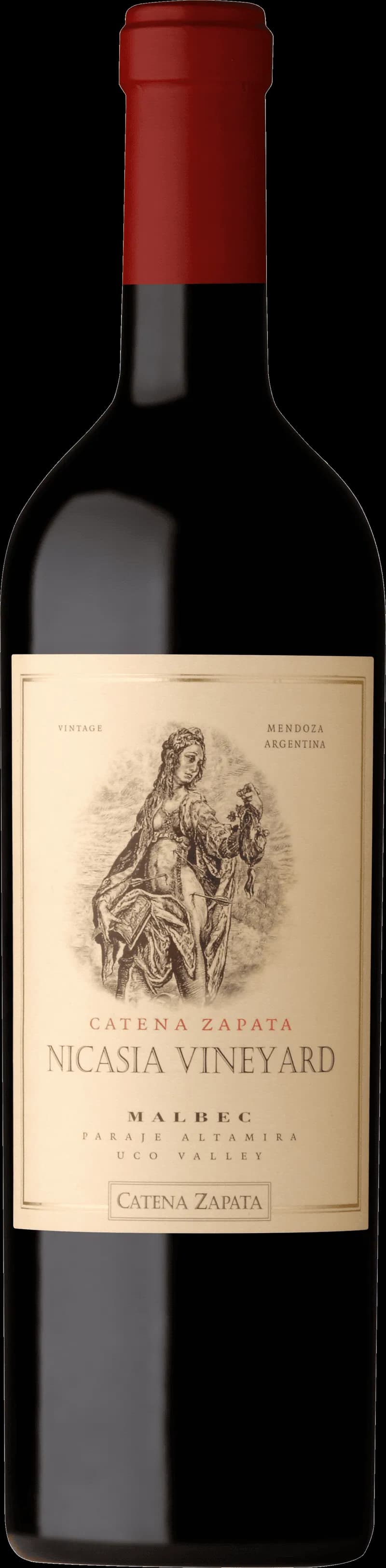 Rött vin från Nicasia Vineyard i solnedgång