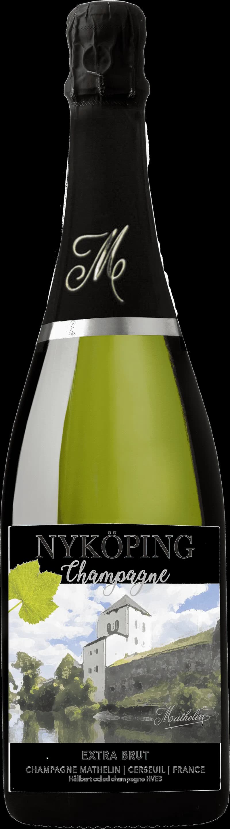 Flaska mousserande vin från Nyköping