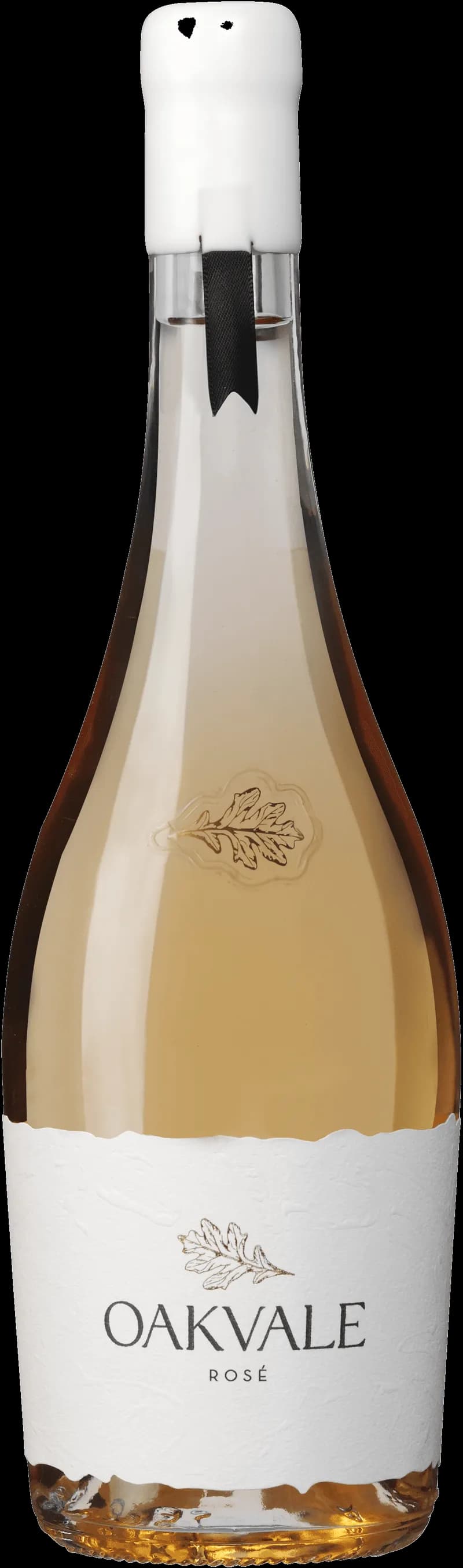 Flaska av Oakvale Estate rosévin mot en ljus bakgrund