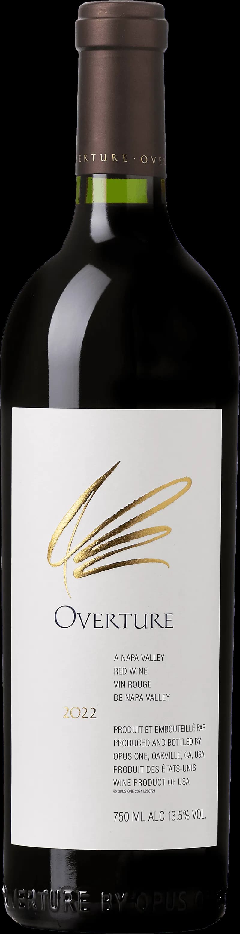 Flaska av rött vin Opus One på bordet