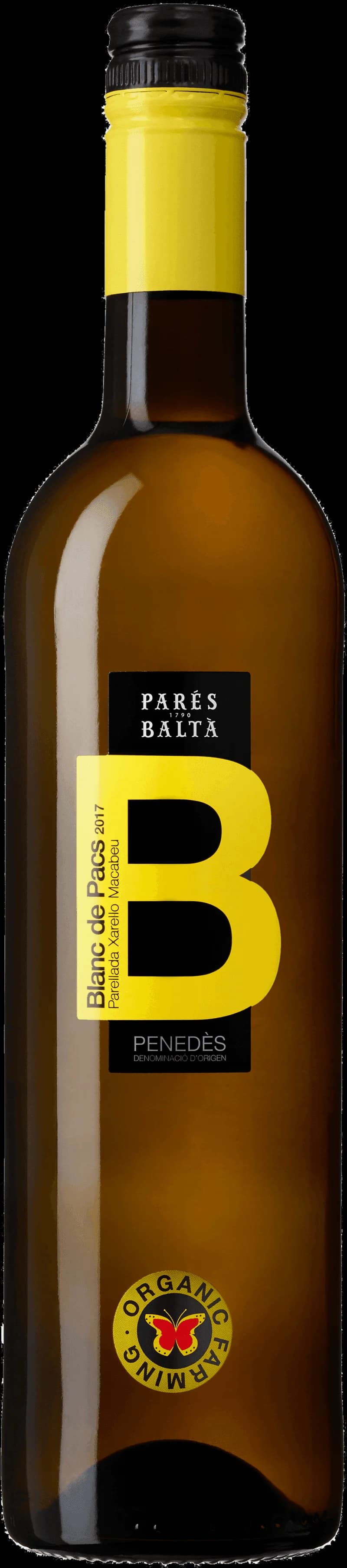 Pares Balt vitt vin i ett glas mot en ljus bakgrund