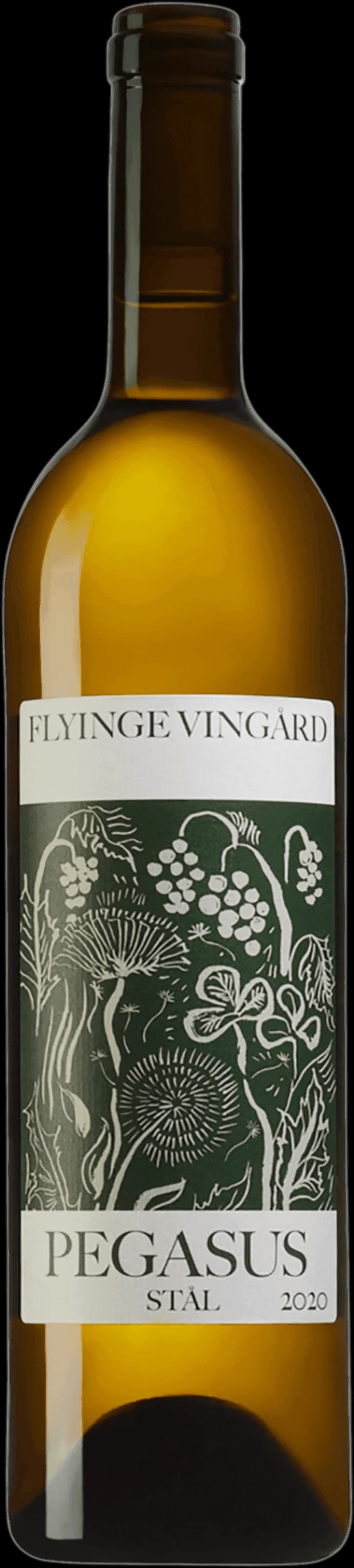 Pegasus stål vitt vin på en bänk i solen.