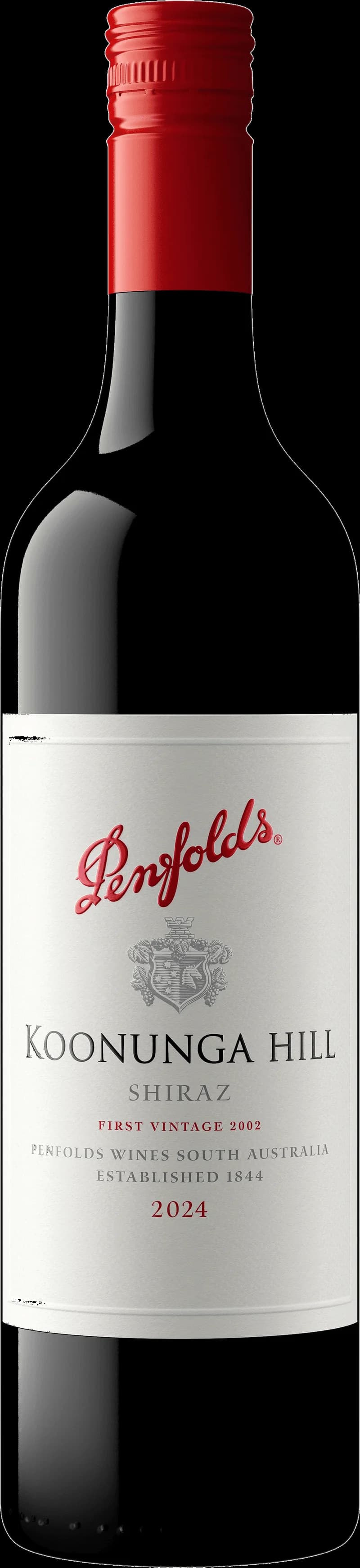 Flaska Penfolds Koonunga Hill rött vin på bordet