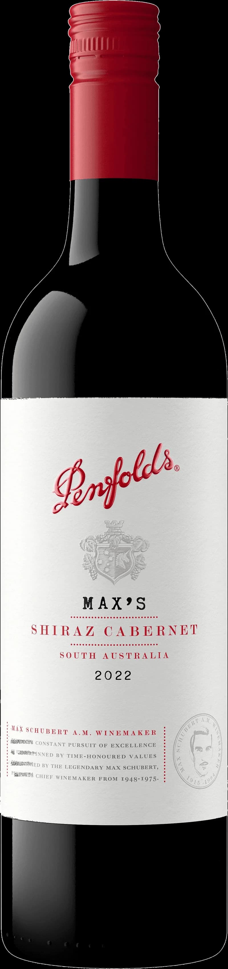 Flaska av Penfolds rött vin på ett bord