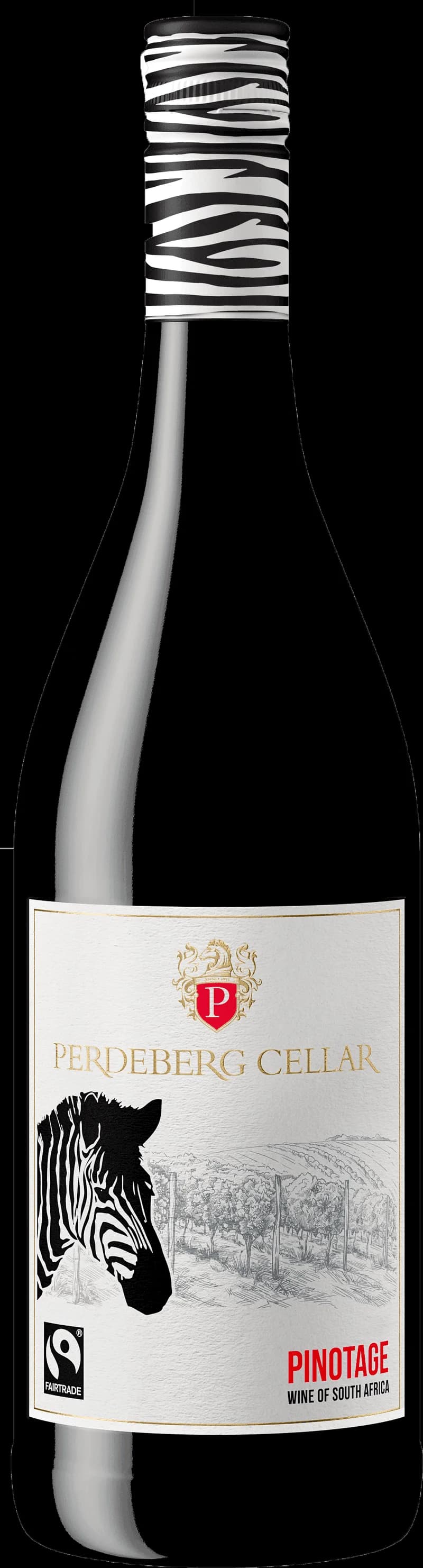 Flaska av rött vin från Perdeberg