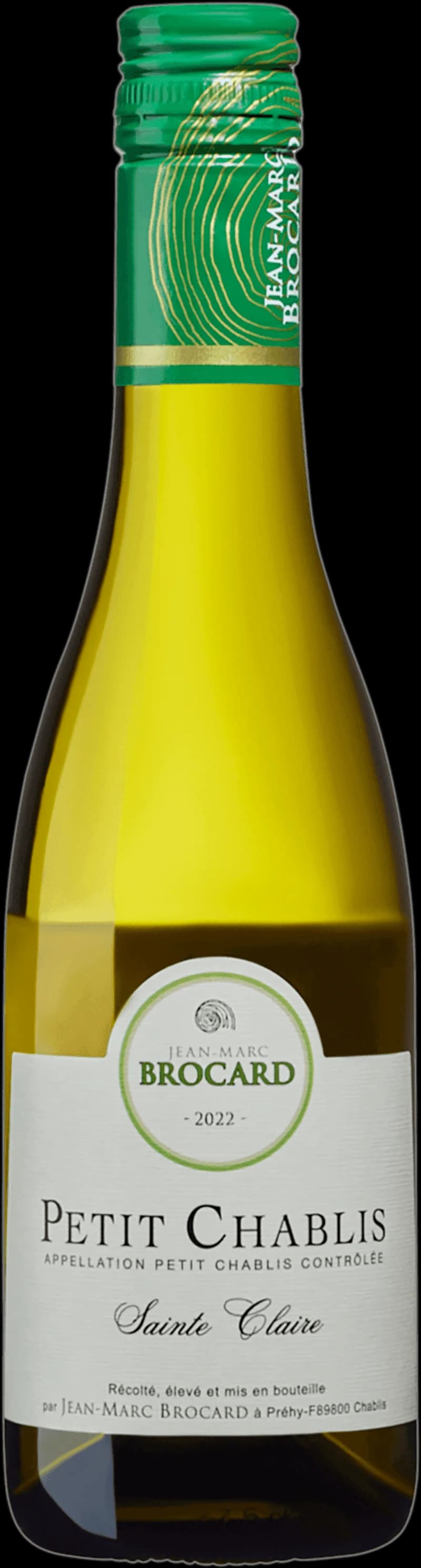 Flaska Petit Chablis vitt vin från Domaine Sainte Claire