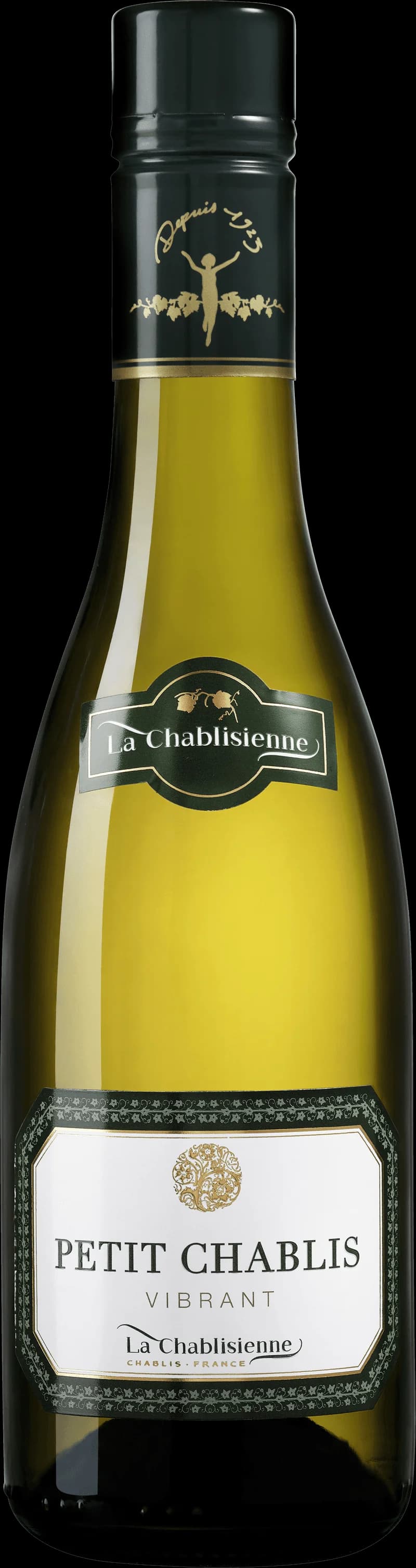 Flaska Petit Chablis vitt vin från Bourgogne