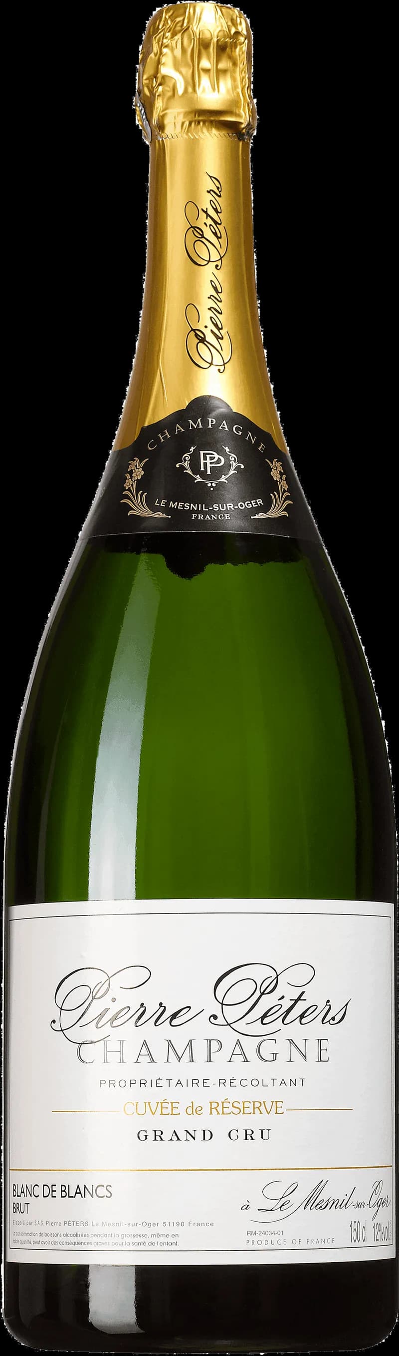 Flaska Pierre Peters mousserande vin med etikett