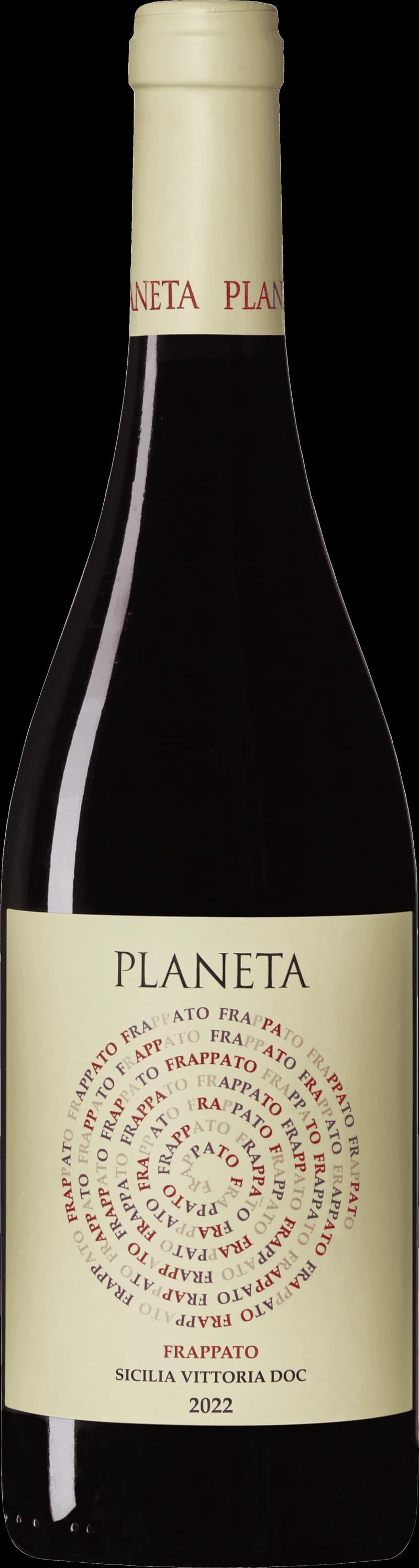 Flaska Planeta rött vin på ett bord