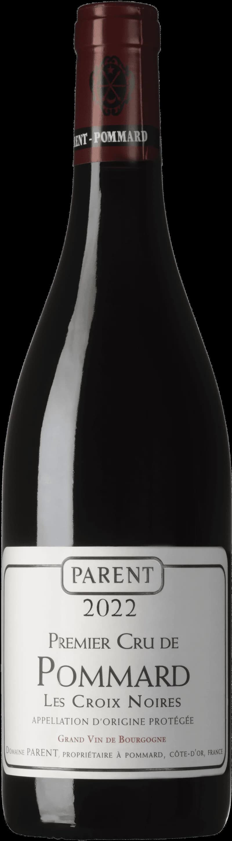 Flaska Pommard 1er Cru Les Croix Noires rött vin från Bourgogne