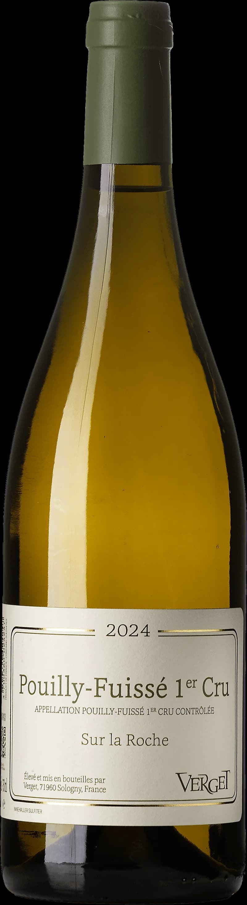 Flaska Pouilly-Fuissé 1er Cru Sur la Roche vitt vin från Bourgogne