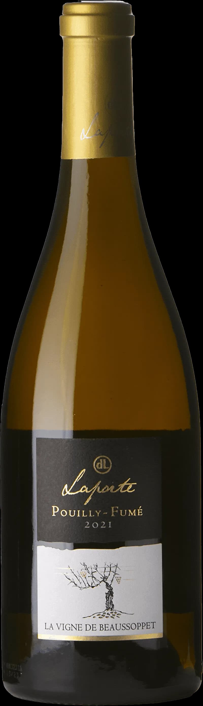 Flaska Pouilly-Fumé La Vigne de Beaussoppet vitt vin från Loiredalen