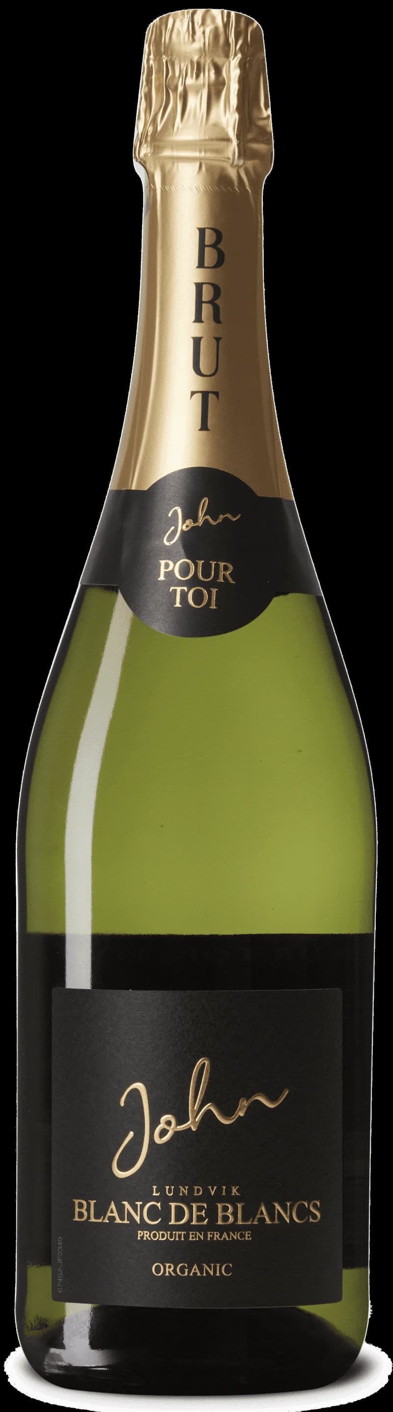 Flaska Pour Toi mousserande vin mot ljus bakgrund