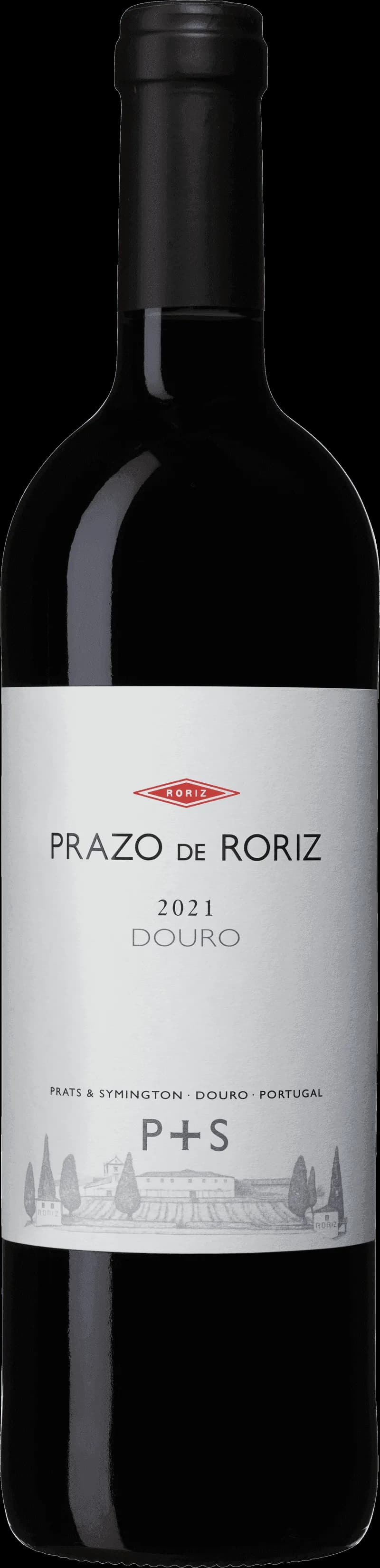 Flaska av rött vin Prazo de Roriz från Portugal