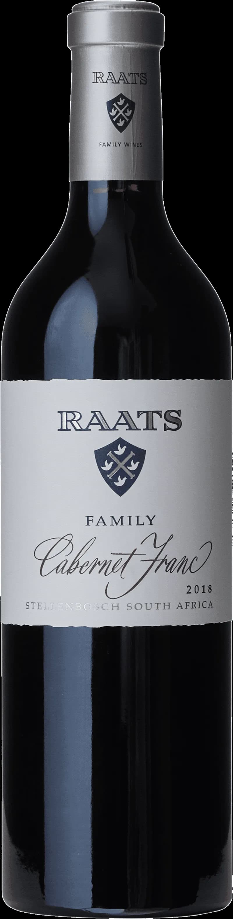 Flaska och glas med rött vin från Raats Family