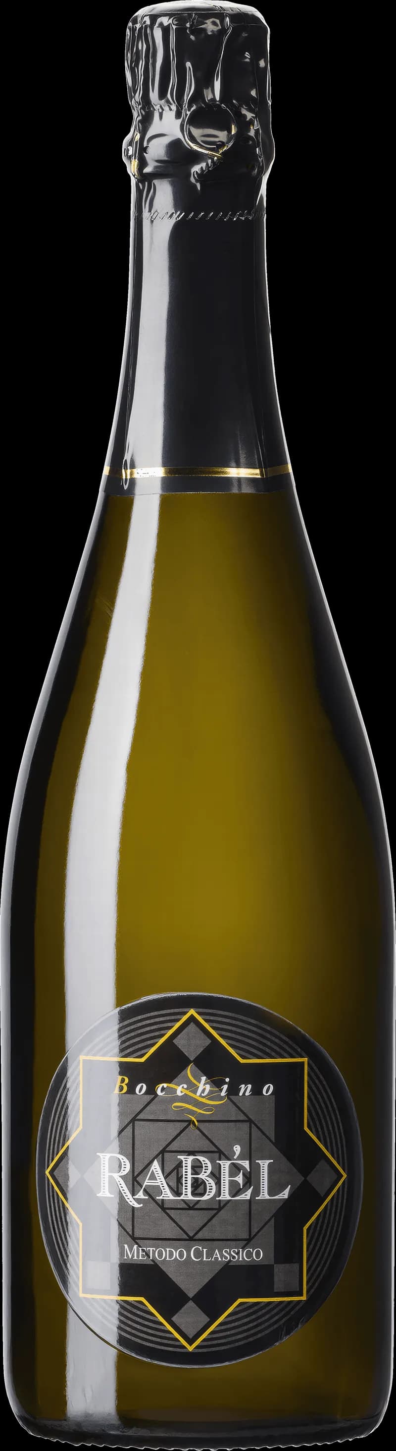 Rabel Metodo Classico mousserande vin i ett glas med bubblor