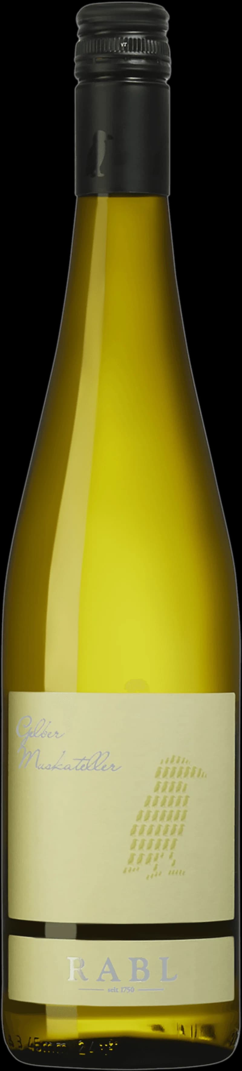 Flaska med vitt vin från Räbl