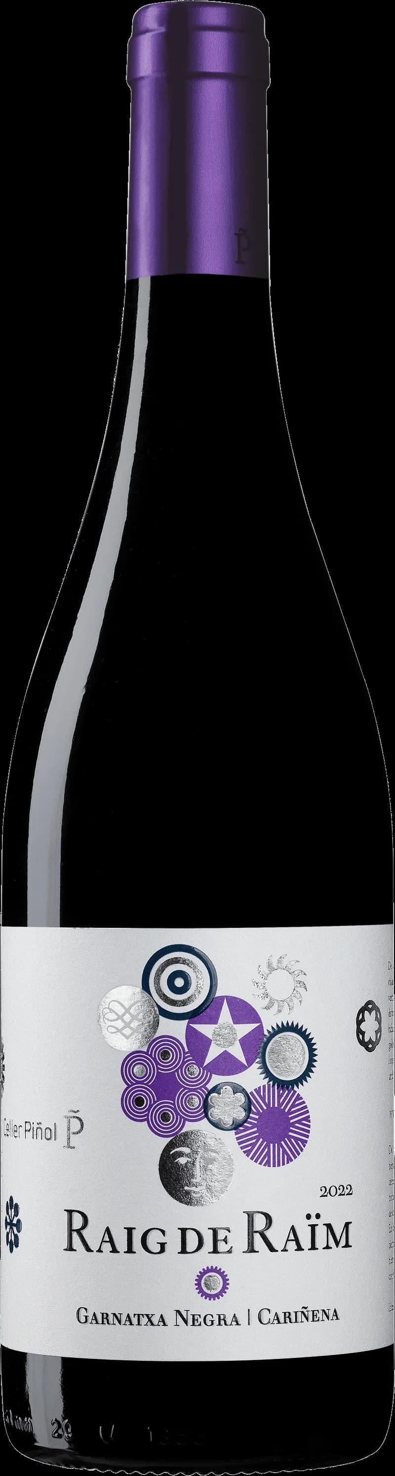 Flaska rött vin från Råg de Rå på en mörk bakgrund
