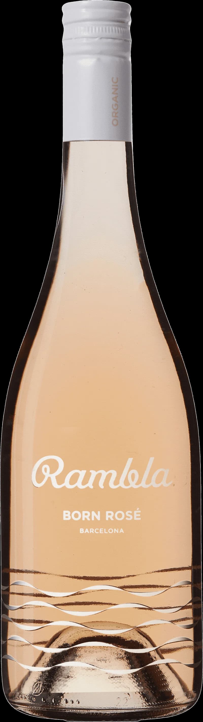 Flaska Rambla rosévin mot ljus bakgrund