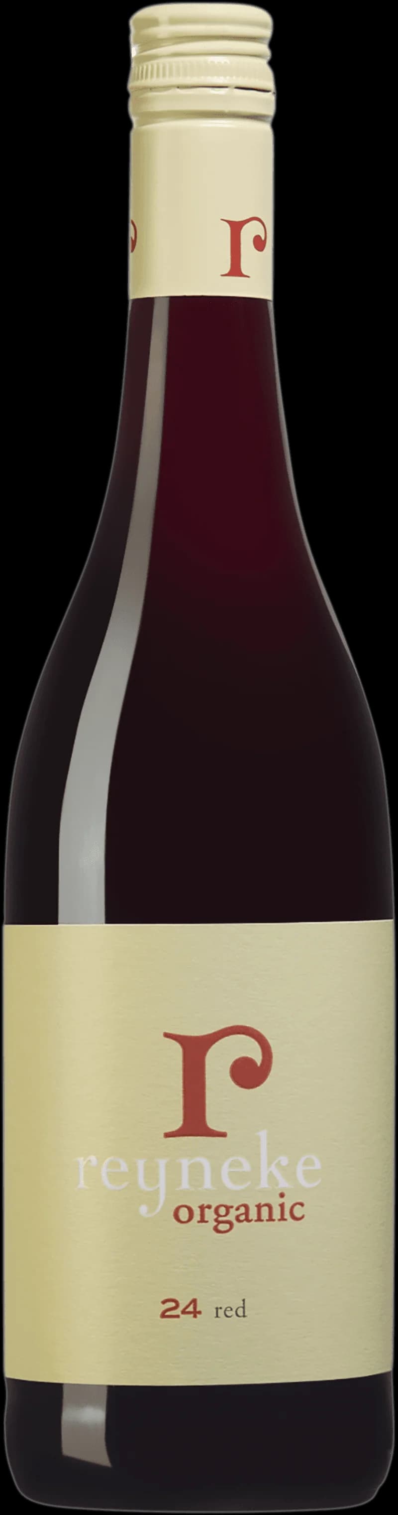 Flaska av Reyneke rött vin från årgång 2014