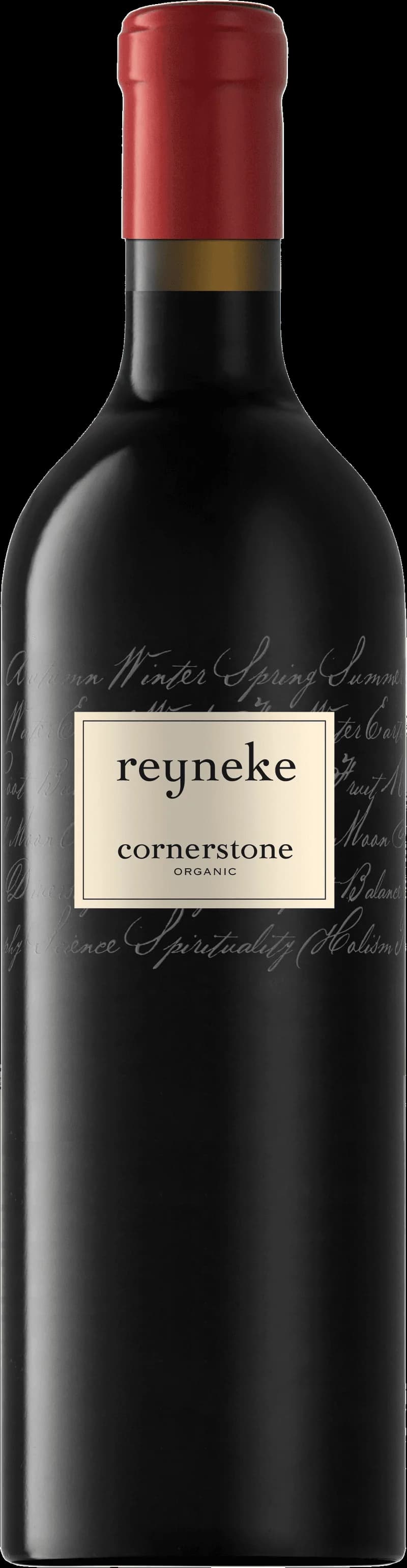 Flaska med rött vin från Reynke vingård