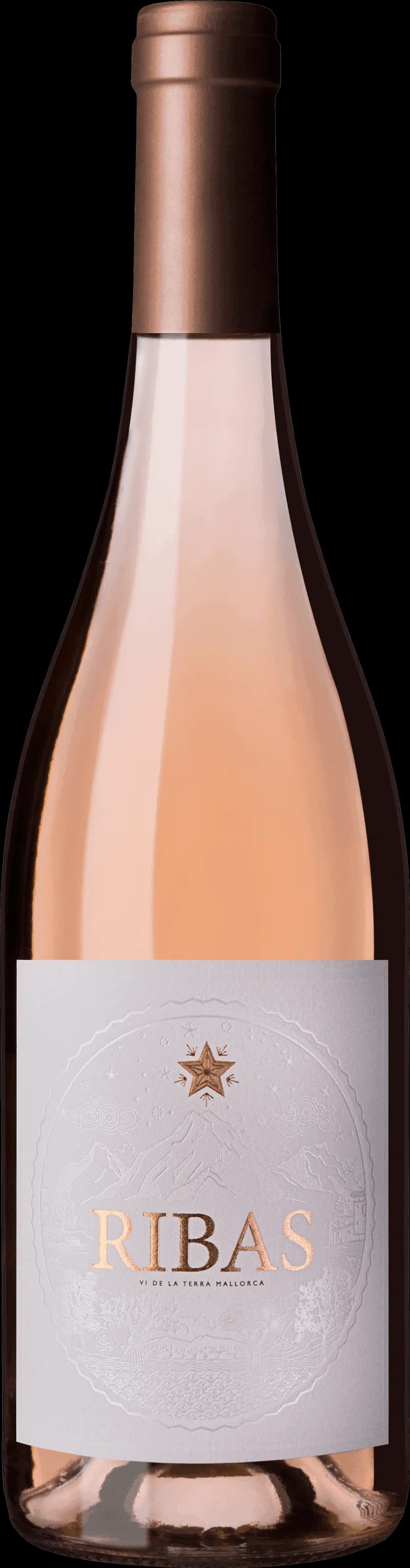 Flaska Ribas rosévin mot ljus bakgrund