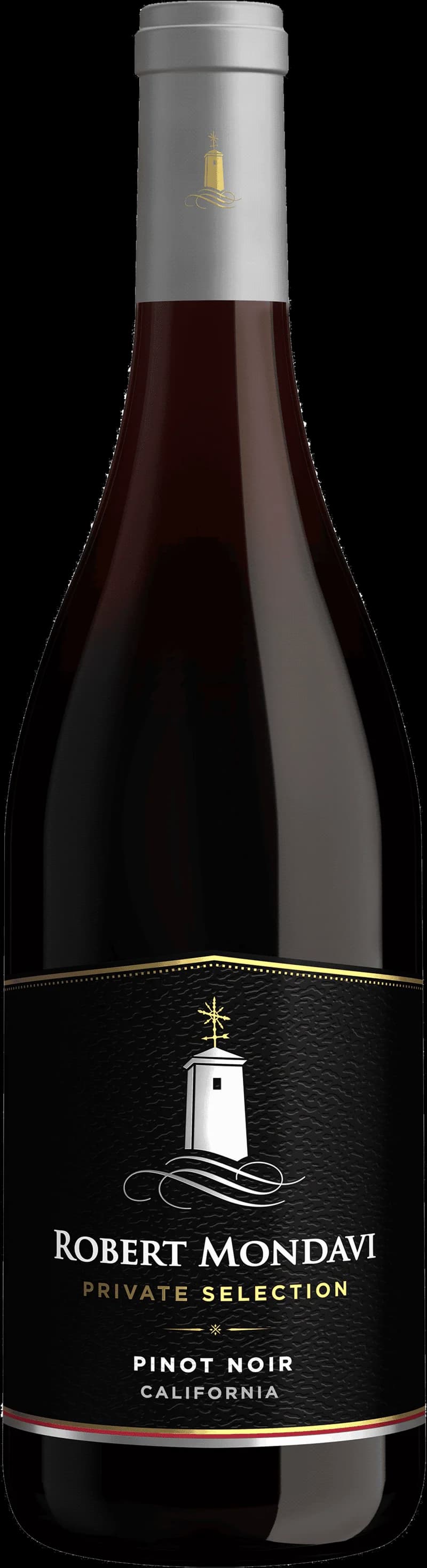 Flaska av Robert Mondavi Private Selection rött vin på bordet.