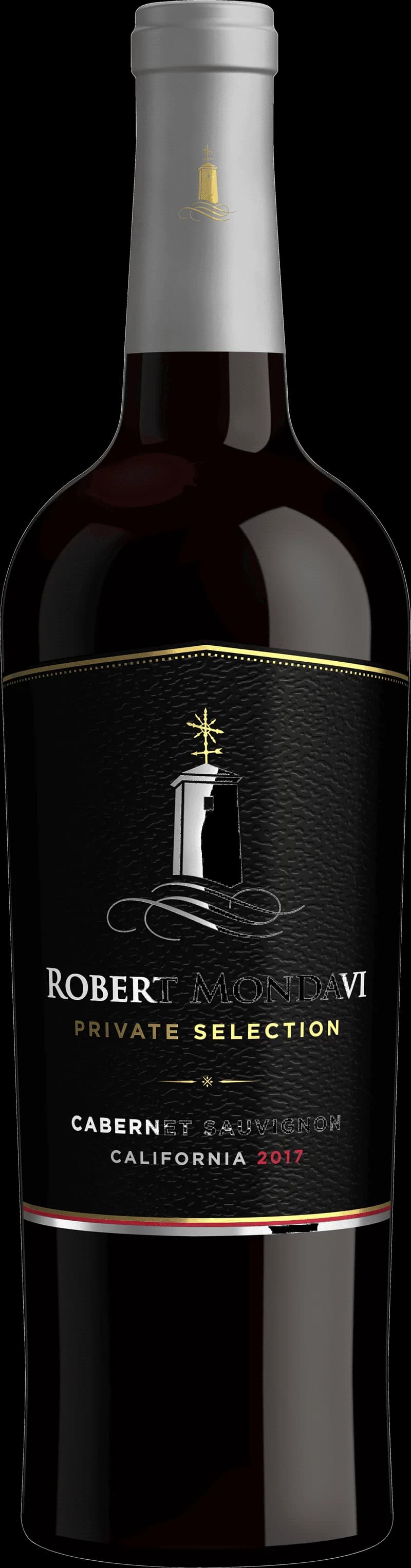 Flaska Robert Mondavi rött vin på bordet
