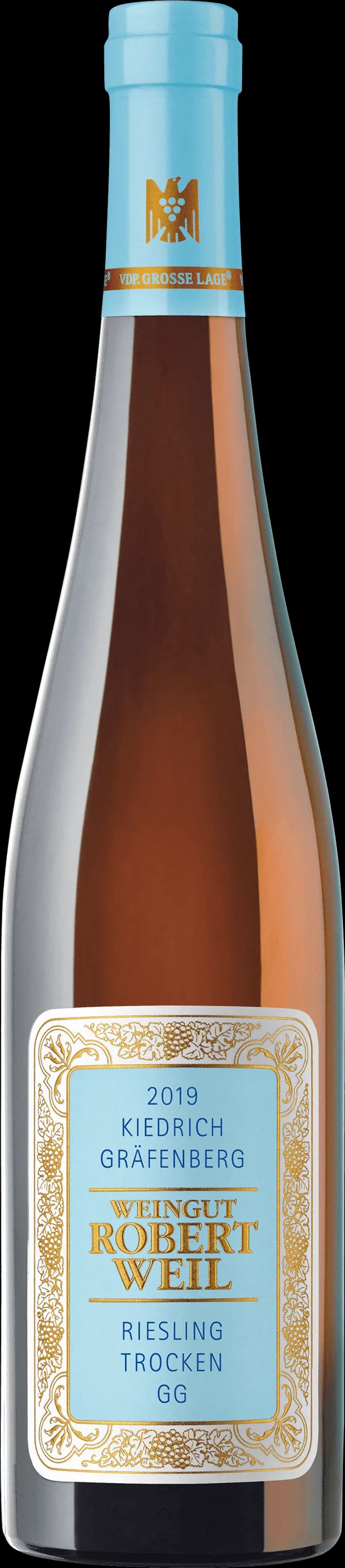 Robert Weil vitt vin i ett vinglas mot en ljus bakgrund