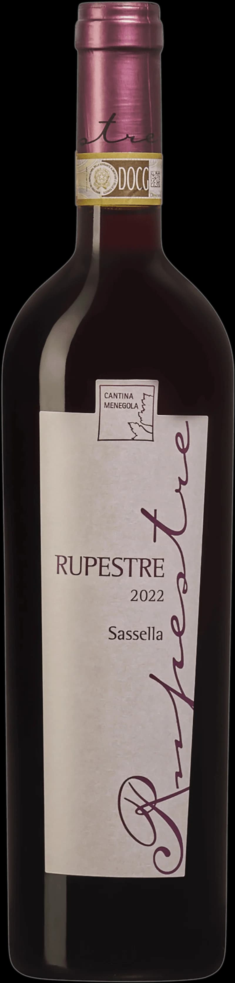 Flaska med rött vin från Rupestre