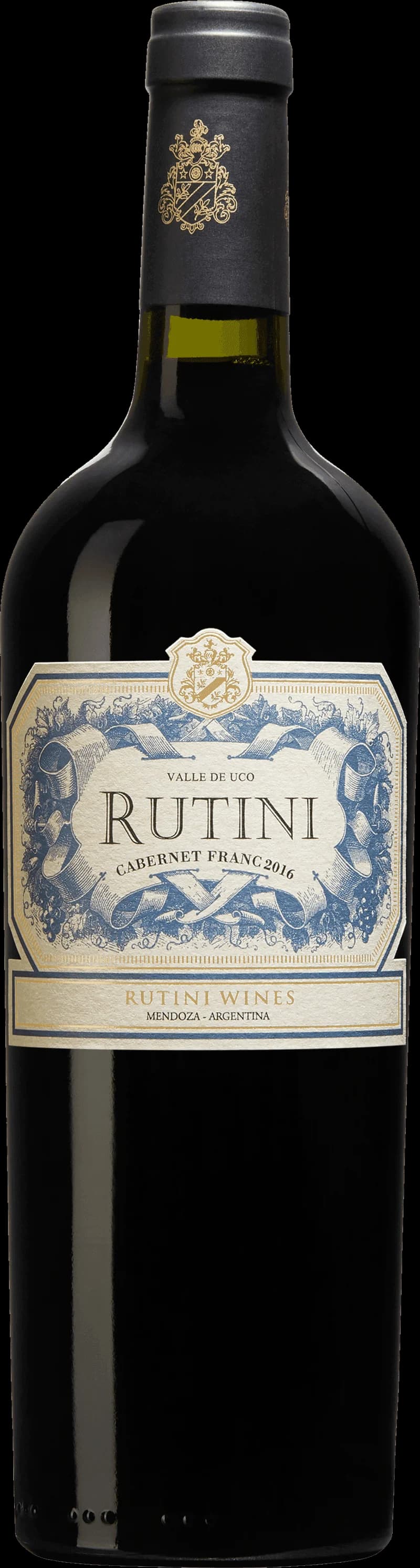 Flaska Rutini rött vin på bordet