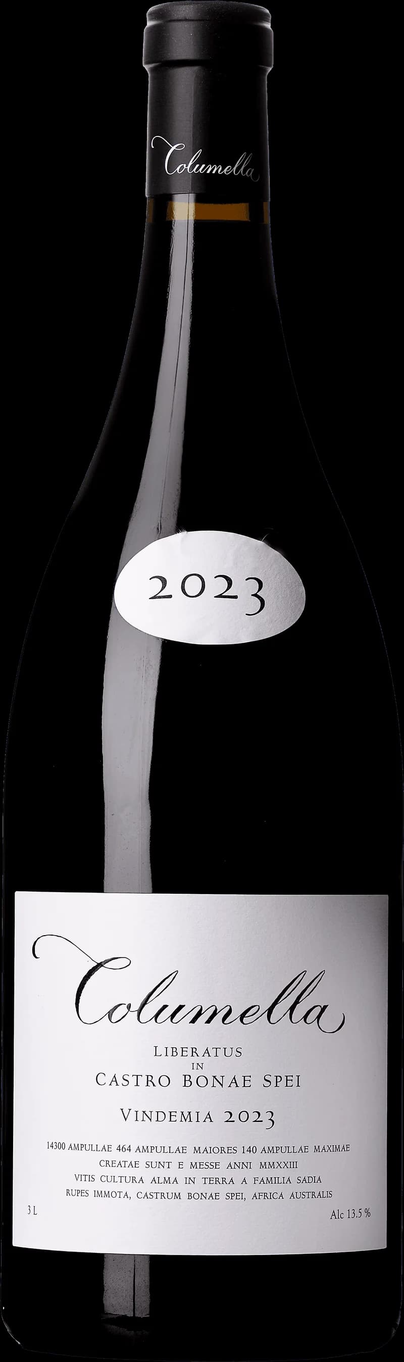 Flaska av Sadie Family Wines rött vin mot neutral bakgrund