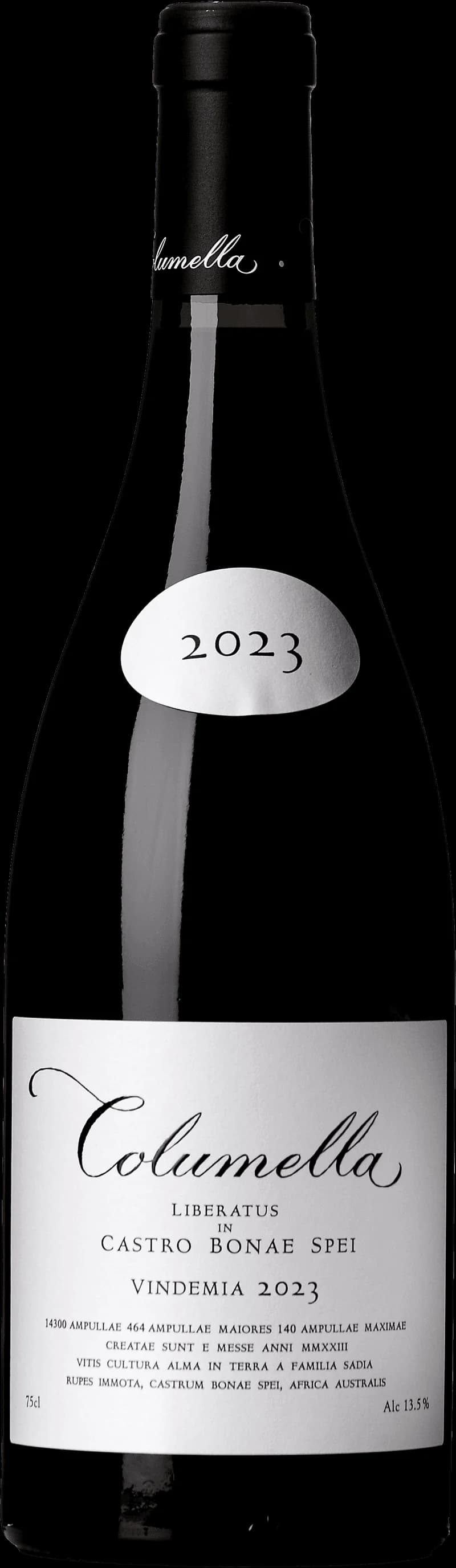 Flaska av Sadie Family Wines rött vin mot neutral bakgrund