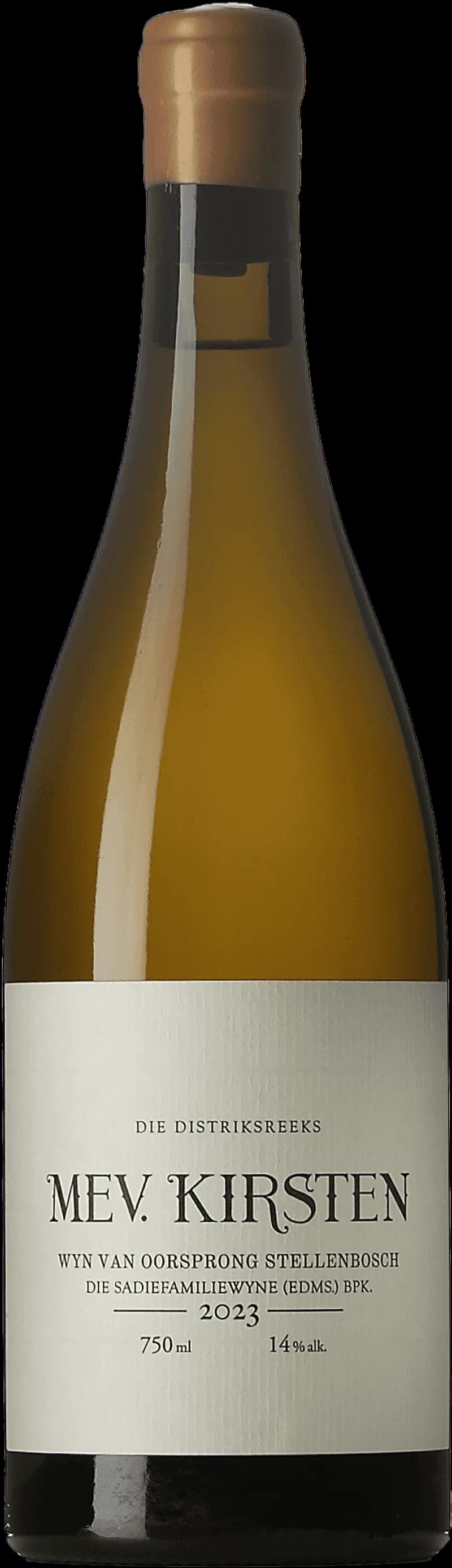 Etikett på Sadie Family Wines vita vinflaska