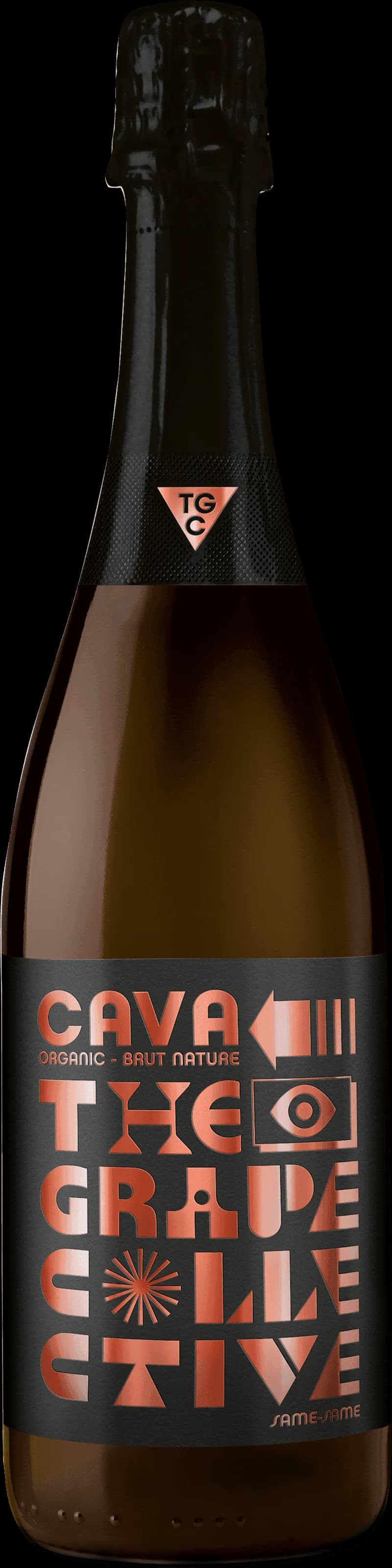 Flaska med Same Same Cava Brut Nature, ett mousserande vin från Spanien.