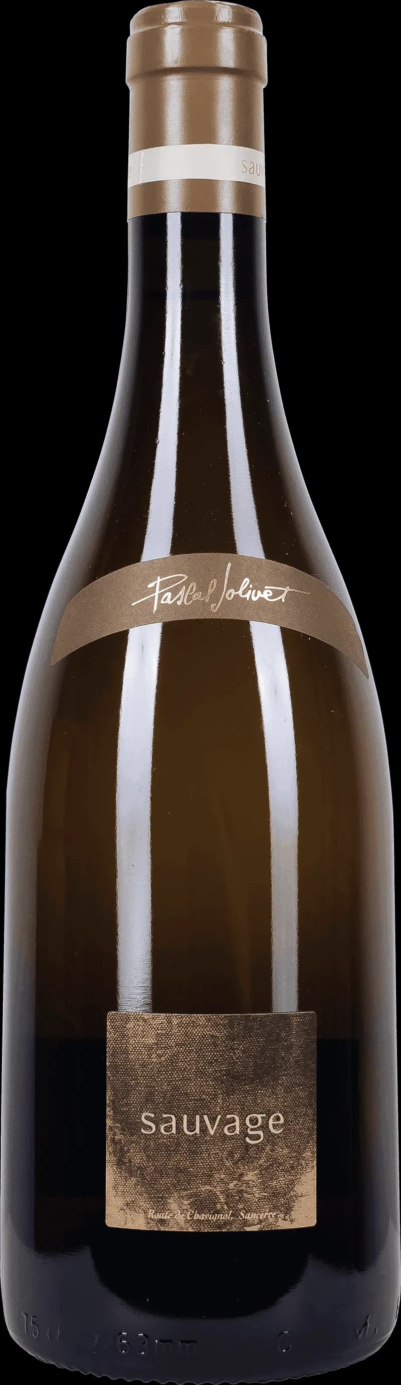 Flaska och glas med sancerre vitt vin mot ljus bakgrund