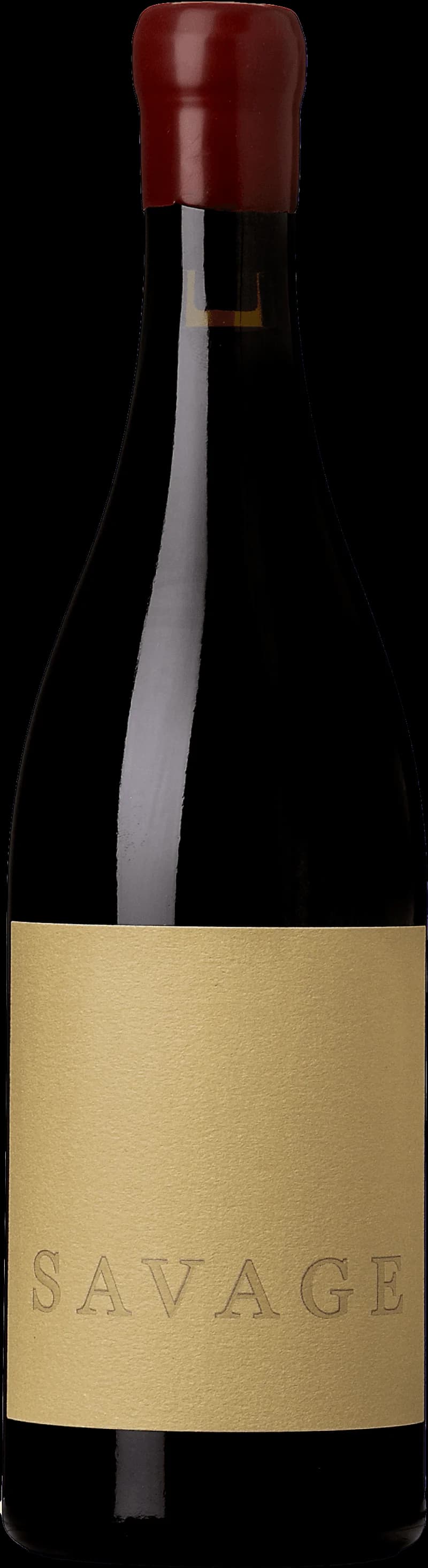 Flaska med rött vin från Savage