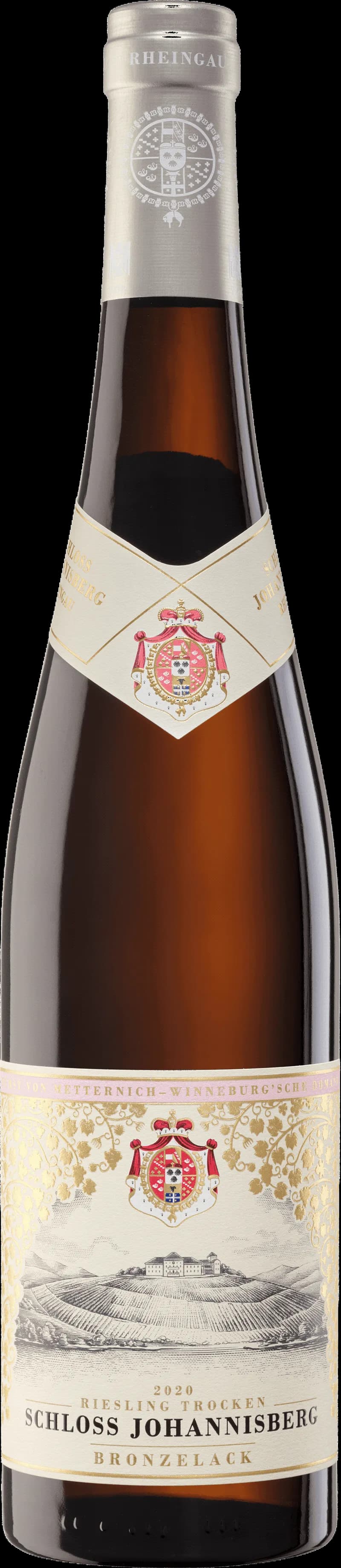 Flaska av vitt vin från Schloss Johannisberg på Rheingau