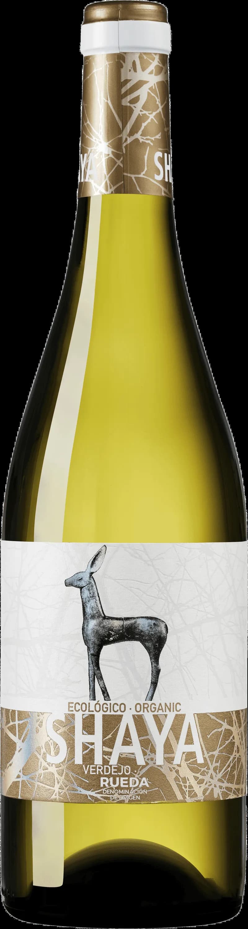 Flaska med vitt vin från Shaya